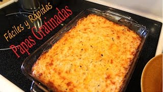 Cocina Papas Gratinadas al Horno  Super Facil [upl. by Anhaj]