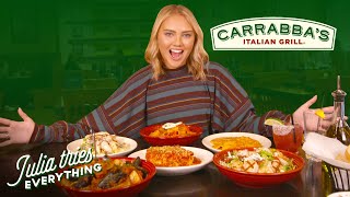 Trying 34 Of The Most Popular Menu Items At Carrabbas Italian Grill [upl. by Aw126]