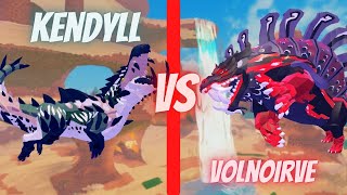 KENDYLL VS VOLNOIRVE  Creatures of Sonaria [upl. by Nicolina]