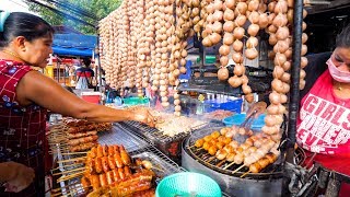 Street Food in Thailand  NIGHT MARKET Thai Food in Chiang Mai Thailand [upl. by Kasevich]