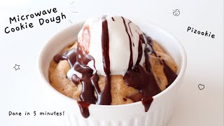 EASY MICROWAVE COOKIE DOUGH RECIPE  READY IN 5 MINUTES  VIRAL TIKTOK PIZOOKIE TREND [upl. by Lohcin]