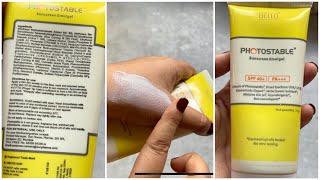 Bello Photostable Sunscreen Emulgel Review  Best dermatologist recommended sunscreen in India [upl. by Faxun]