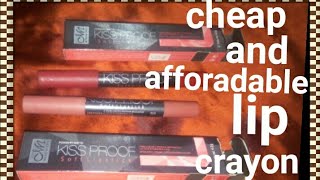 Menow kiss proof lip crayon review in hindi very cheap and afforadable lipstick [upl. by Range]