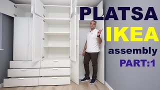 IKEA PLATSA Wardrobe AssemblyPLATSA FramesPart1 [upl. by Edwyna397]