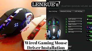 How to Install the Driver for LENRUEs Wired Gaming Mouse [upl. by Yttam]