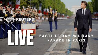 LIVE Bastille Day military parade on the ChampsElysees in Paris [upl. by Aicelet882]