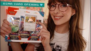 ASMR 💤 Whispered Pokémon Card Opening 💤 Snorlax Promo amp ✧ Twilight Masquerade ✧ Booster Packs [upl. by Alliber]