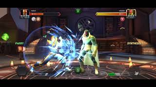 MCOC Nova buffed vs RoL Vision down in 65 hits [upl. by Ahnavas]