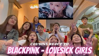 COUSINS REACT TO BLACKPINK – ‘Lovesick Girls’ MV [upl. by Dnalkrik]