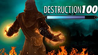 SKYRIM Destruction Level 100 Exploit  Easy Max Level Destruction Glitch [upl. by Mali]