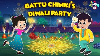 Gattu Chinki’s Diwali Party  Diwali Fun with Family  English Cartoon  Moral Story  PunToon Kids [upl. by Jasper345]