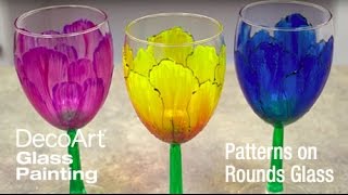 Tip for Painting on Glass  Patterns  DecoArt® [upl. by Yxor94]