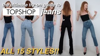 The ultimate tryon guide to Topshop jeans  EVERY STYLE  2018 [upl. by Haek32]