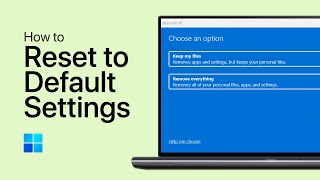 How To Reset Windows 1011 To Default Settings  Easy Guide [upl. by Anoli462]