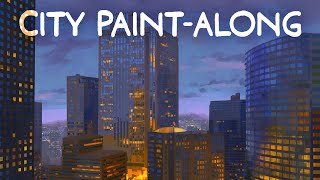 City Painting Tutorial  Free Brushes [upl. by Gnilsia959]