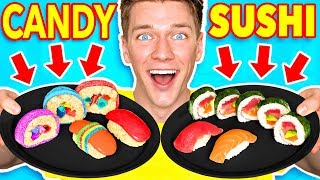 Making FOOD out of CANDY Learn How To Make DIY Edible Candy vs Real Food Challenge [upl. by Natale]