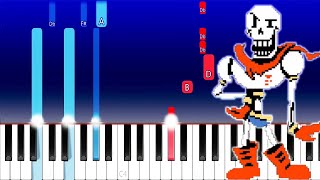 Undertale  Papyrus Theme Song  Bonetrousle Piano Tutorial [upl. by Hartzke580]