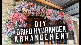 DIY Dried Flower arrangement  Hydrangea [upl. by Zurc439]