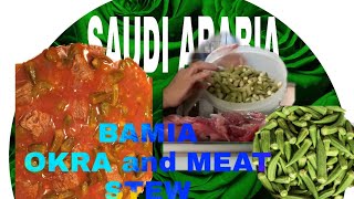 BAMIA باميةMIDDLE EASTERN OKRA andMEAT STEW  ByAbby [upl. by Luar740]