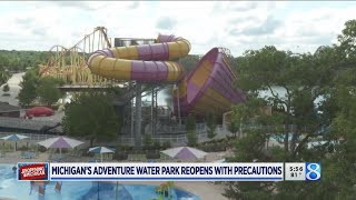 Michigan’s Adventure water park reopens with precautions [upl. by Ecyaj32]