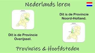 Nederlands leren Provincies en Hoofdsteden Les 10 [upl. by Zetram]