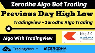 Previous Day High Low Zerodha  Tradingview Algo Trading in Hindi [upl. by Anovad]