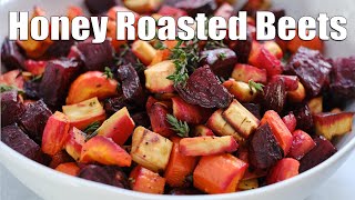 Honey Roasted Beets Carrots and Parsnips  Sheet Pan Side Dish [upl. by Eliot91]