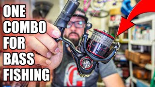 One Spinning Combo for Bass Fishing Beginner Bass Fishing [upl. by Rratsal]