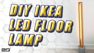 IKEA Hack Build A Modern LED Floor Lamp With LEDBERG and NYPON [upl. by Cele]