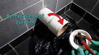 Comment remplacer un joint de pipe dévacuation sanitaire WC [upl. by Ginny980]