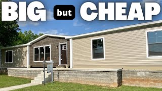 Its BIG but its CHEAP New double wide mobile home tour [upl. by Sterne298]