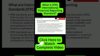 What is International Financial Reporting Standards IFRS ifrs accounting finance [upl. by Reidar44]