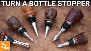 Turning a Bottle Stopper Woodturning Project [upl. by Rabjohn]