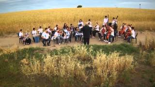 Himno Nacional Argentino en paisajes pampeanos con las orquestas infanto juvenil de La Pampa [upl. by Ahoufe]