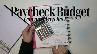 Come Budget My February 2nd Paycheck  budgetwithme paycheckbudget [upl. by Omsare]