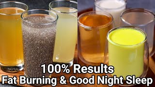 7 Drinks for Fat burn Weight loss amp Better sleep at Night  Stress Relieve Natural Homemade Drinks [upl. by Reisfield222]