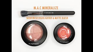 New MAC Mineralize Skinfinish and Mineralize Matte Blush [upl. by Zaslow989]