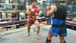 Pakorn padwork at 13 Coins Gym [upl. by Sansone]