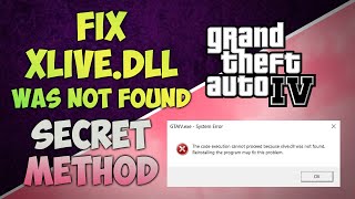 How to fix xlivedll Error in GTA IV  Secret Method  100 Guaranteed Fix [upl. by Reteip171]