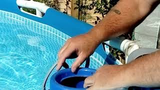 How to fit a Bestway Flowclear Pool Surface Skimmer to an Intex above ground pool [upl. by Inkster]