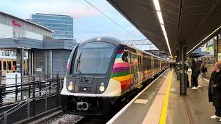 Pride Elizabeth Line 345 055 arrives at Stratford with an ECS Movement to Old Oak 241024 [upl. by Oir]