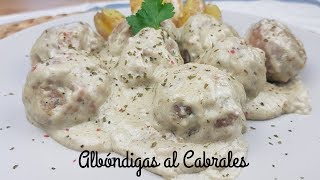 ALBONDIGAS AL CABRALES salsa de queso riquisima [upl. by Bone]