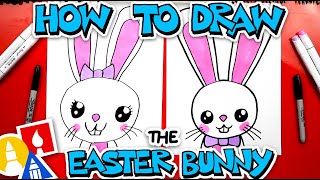 How To Draw A Big Easter Bunny Portrait [upl. by Iniffit]