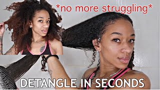 How To DETANGLE DRY MATTED NATURAL w EASE EASY HAIR HACK [upl. by Edmonds]