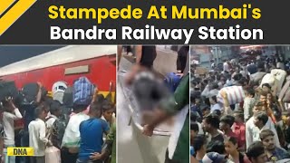 Bandra Railway Station Stampede 9 Injured In Stampede At Bandra Terminus Station Amid Heavy Crowd [upl. by Ahsekram]