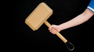 DIY Thors Hammer Mjolnir Super Cool at Home With Cardboard [upl. by Friede]