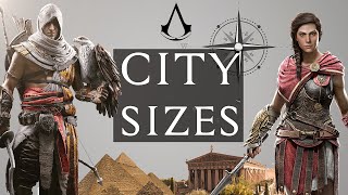 Assassins Creed Maps SIZE Comparison CITIES [upl. by Ahsinert940]