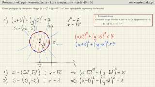 Równanie okręgu  wprowadzenie [upl. by Andre588]