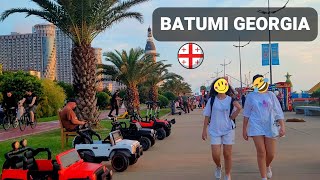 Exploring Batumi Boulevard 2022 ბათუმის სანაპიროზე გასეირნება A Seaside Tourist Hotspot in Georgia [upl. by Westley670]