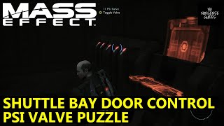 Mass Effect Shuttle Bay Door Control  Psi Valve Puzzle Solution  Feros [upl. by Atinev]